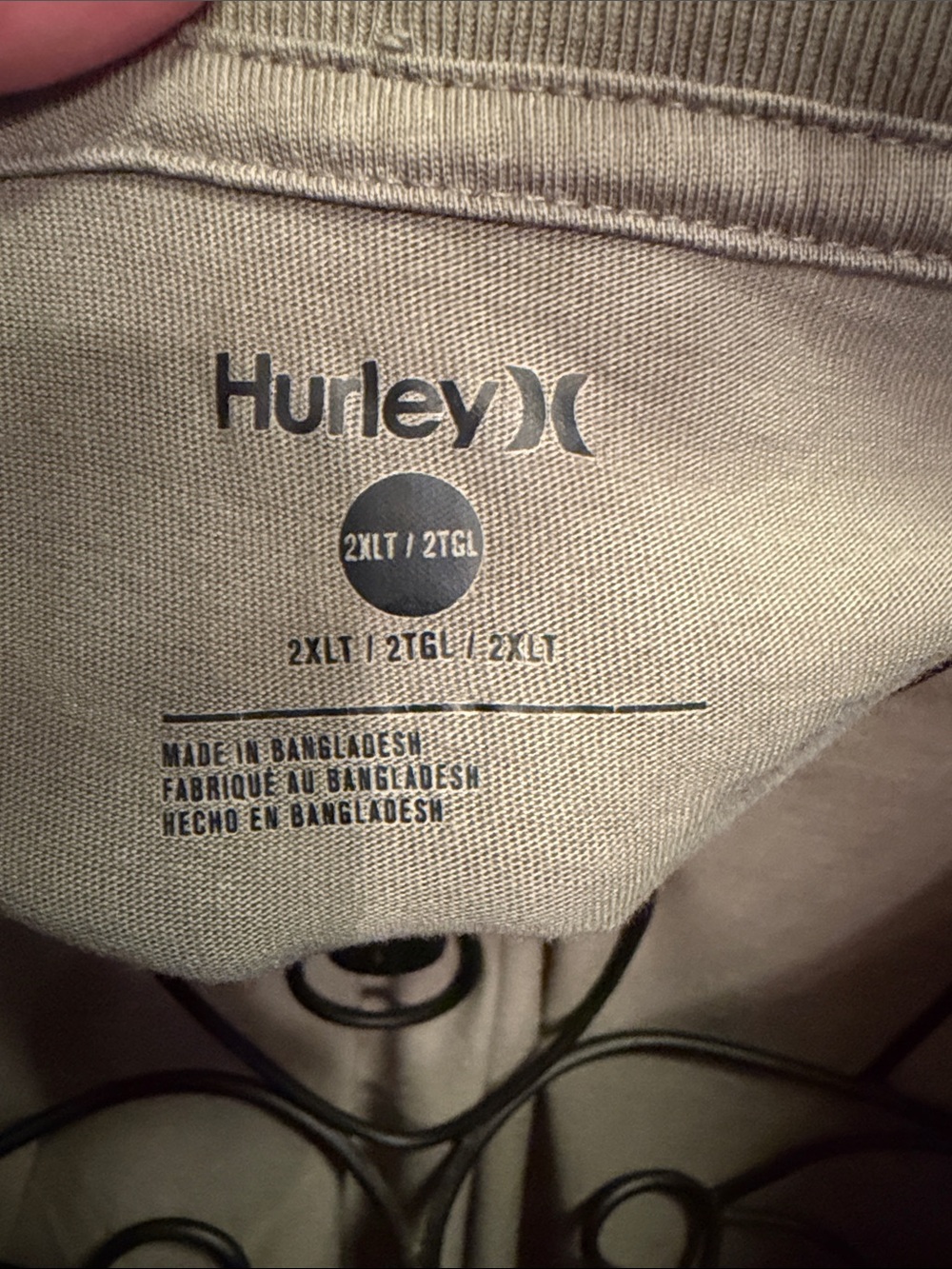 🛹🛹🛹BOGOHO🛹🛹🛹Hurley Embroidered Logo Tee - Olive Green-2XLT - Picture 4 of 5